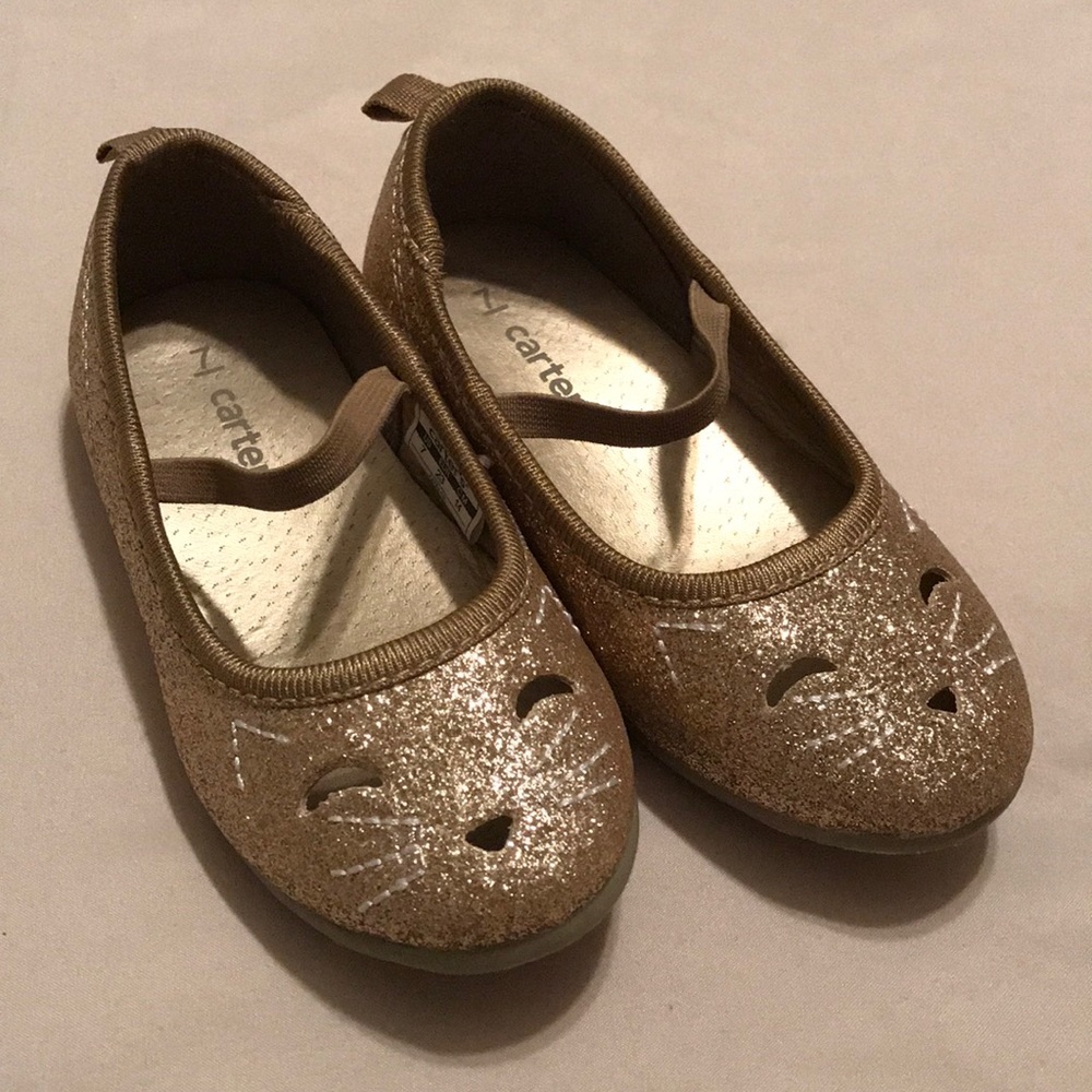 Carters gold mary janes